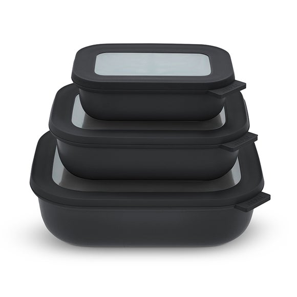 Mepal Set of 3 Rectangular Cirqula Food Containers