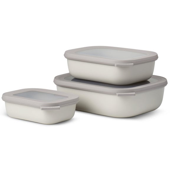 Mepal Set of 3 Rectangular Cirqula Food Containers