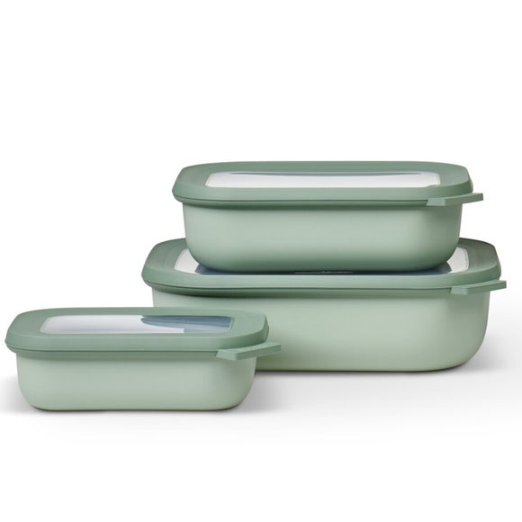 Mepal Set of 3 Rectangular Cirqula Food Containers
