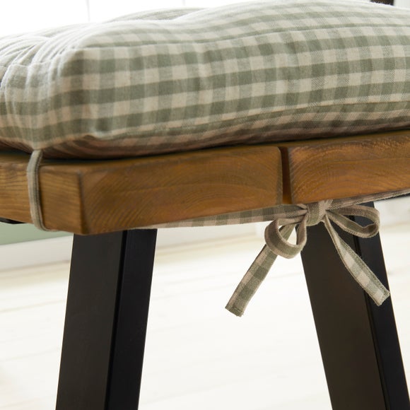 Photo 3 of Gingham Checked Cotton Bench Pad