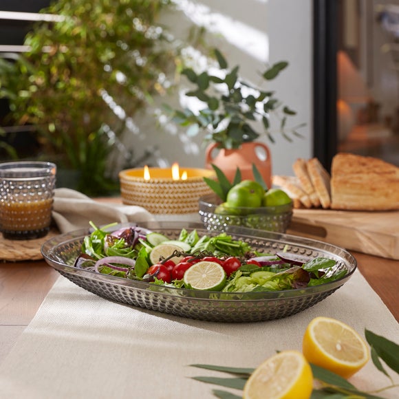 Click to view product details and reviews for Bobble Smoked Plastic Serving Platter.