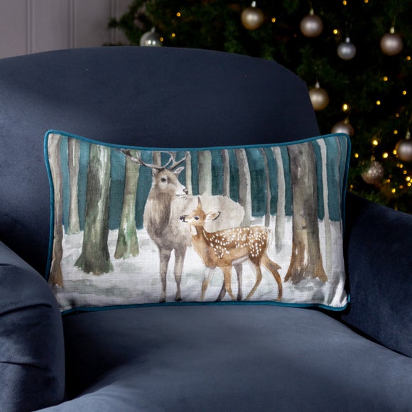 Evans Lichfield Stag Scene Cushion Cover