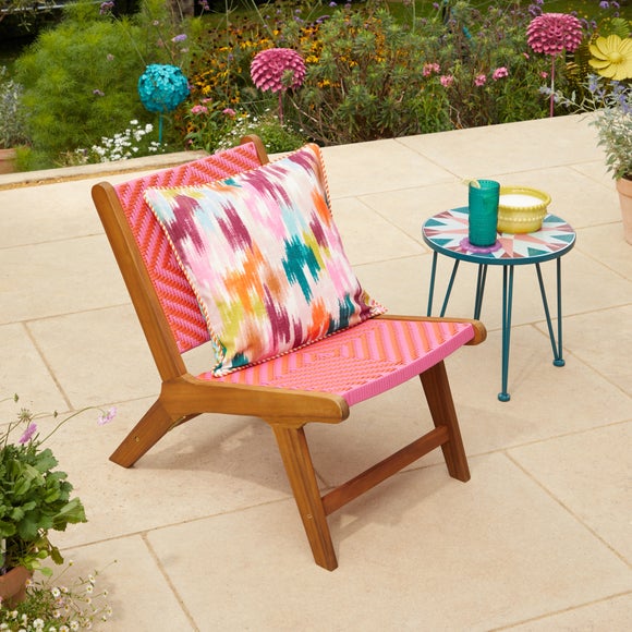 Click to view product details and reviews for Sophie Robinson Pavilion Carnation And Watermelon Garden Chair.