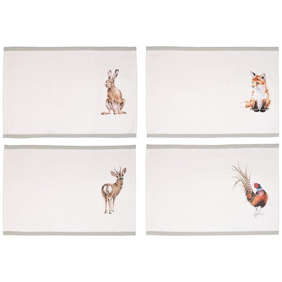Click to view product details and reviews for Wrendale Designs Set Of 4 Woodland Animals Cotton Placemats.