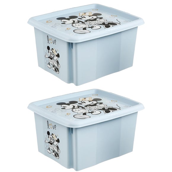 Click to view product details and reviews for Keeeper Set Of 2 Mickey Mouse 24l Turn Around Stackable Storage Box.