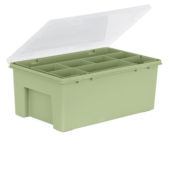 Wham 8 Compartment 29cm Organiser Box with Removable Tray