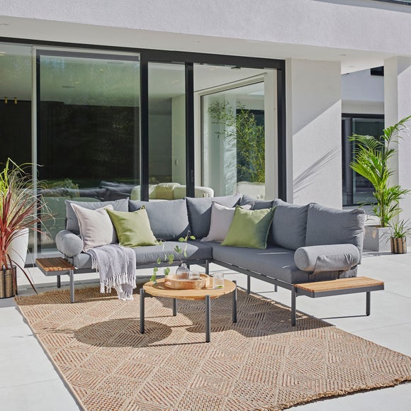 Athena Corner Sofa Set with Polywood Side Table