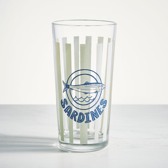 Sardines Striped Highball Glass