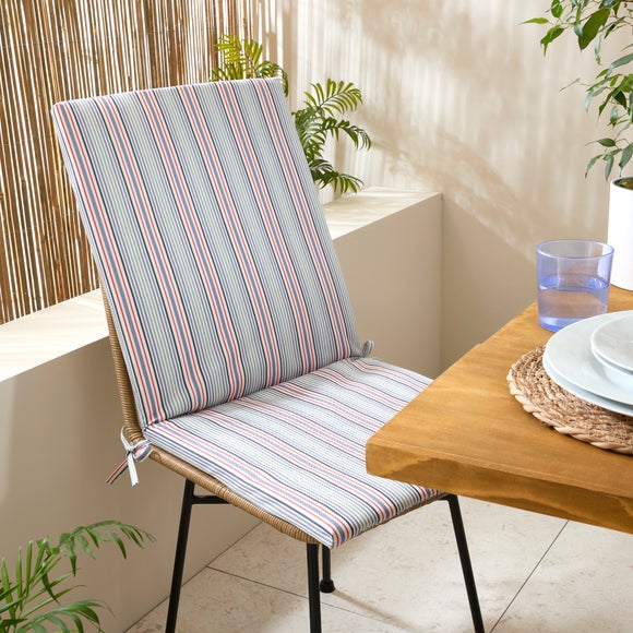 Coastal Stripe Water Resistant Folding Seat Pad