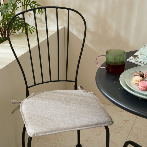 Set of 2 Water Resistant Round Back Seat Pads