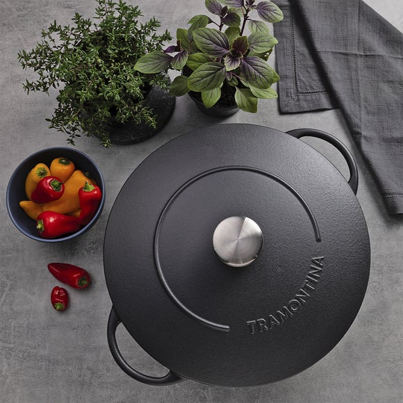 Click to view product details and reviews for Tramontina Cast Iron Casserole Dish 28cm.