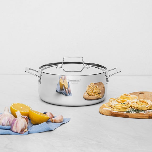 Click to view product details and reviews for Tramontina Triply Stainless Steel Casserole Pan 24cm.