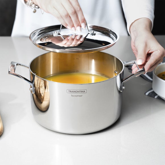 Click to view product details and reviews for Tramontina Triply Stainless Steel Deep Casserole Pan 24cm.