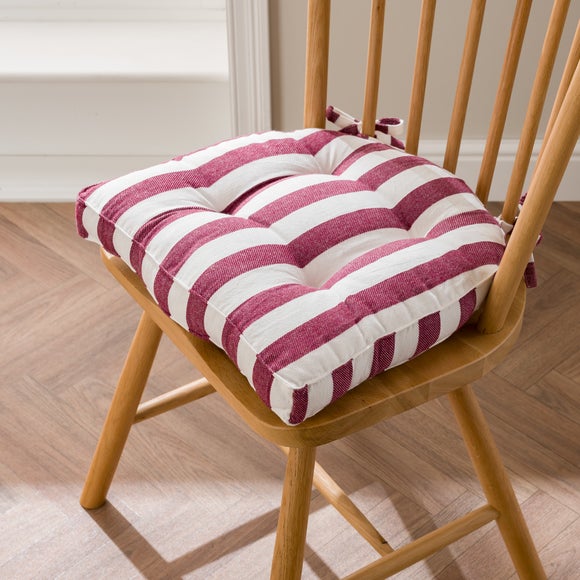 Round Back Striped Seat Pad