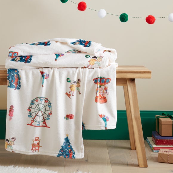 Click to view product details and reviews for Belle Boo Christmas Fairground Throw Blanket 150cm X 200cm.