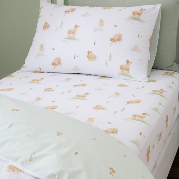 Mini Moo 100% Cotton Fitted Bed Sheet