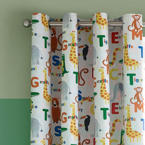 Click to view product details and reviews for Catherine Lansfield Animal Magic Eyelet Curtains.