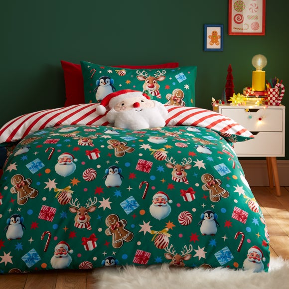 Catherine Lansfield Christmas Icons Duvet and Pillowcase Set