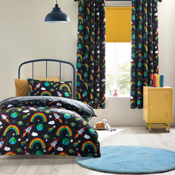 Catherine Lansfield Rainbow Rockets Duvet and Pillowcase Set