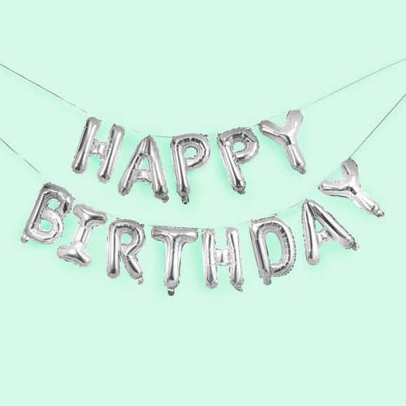 Click to view product details and reviews for Silver Happy Birthday 16 Foil Balloon Bunting.