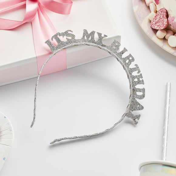 Click to view product details and reviews for Silver Its My Birthday Glitter Headband. Click to view product details and reviews for Silver Its My Birthday Glitter Headband.