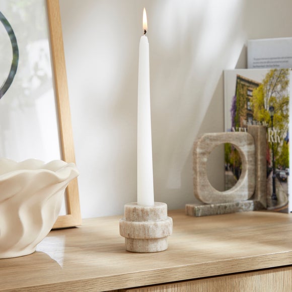 Round Marble Candlestick Holder