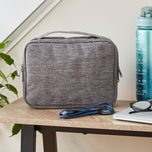 Grey Cable Tidy Travel Bag