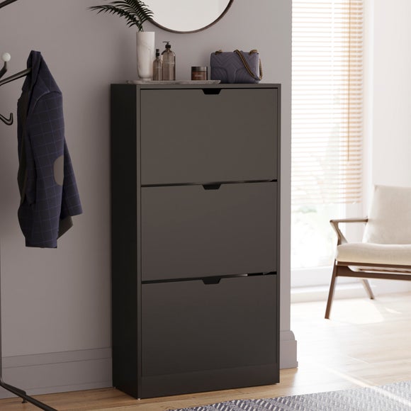 Click to view product details and reviews for Vida Designs 3 Tier Slot Handle Shoe Cabinet.