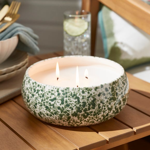 Green Paint Fleck Eucalyptus and Citronella Multi Wick Candle