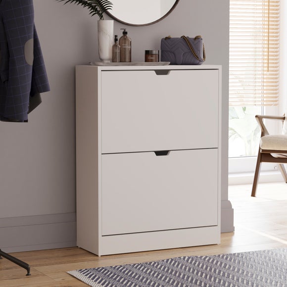 View Vida Designs 2 Tier Slot Handle Shoe Cabinet View Vida Designs 2 Tier Slot Handle Shoe Cabinet