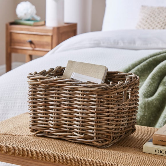 Churchgate Rattan Small Rectangle Basket