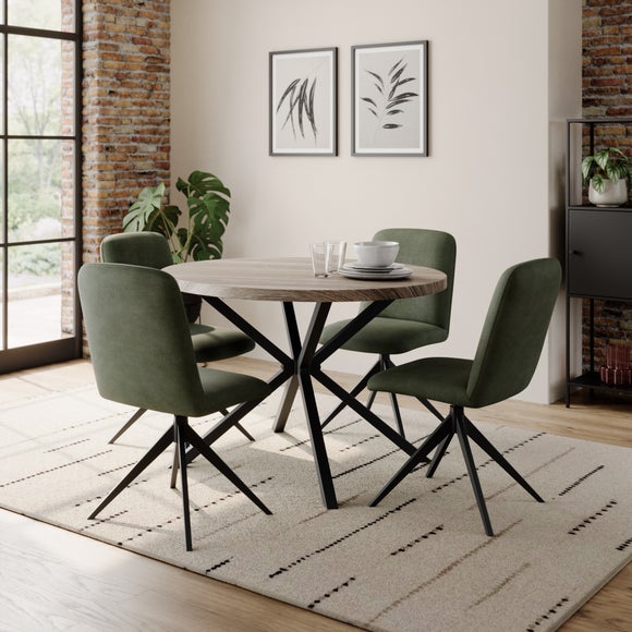 Ezra II 4 Seater Round Dining Table