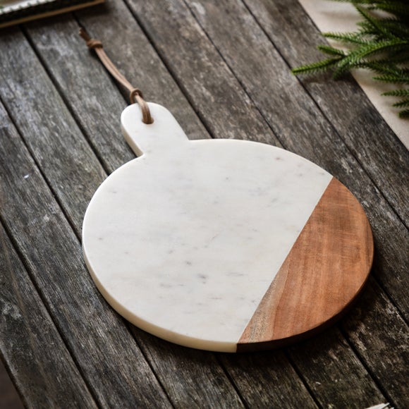Cedar and Sage Novi Marble Round Cheese Board