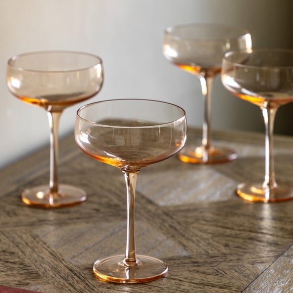 Cedar & Sage Set Of 4 Coupe Glasses