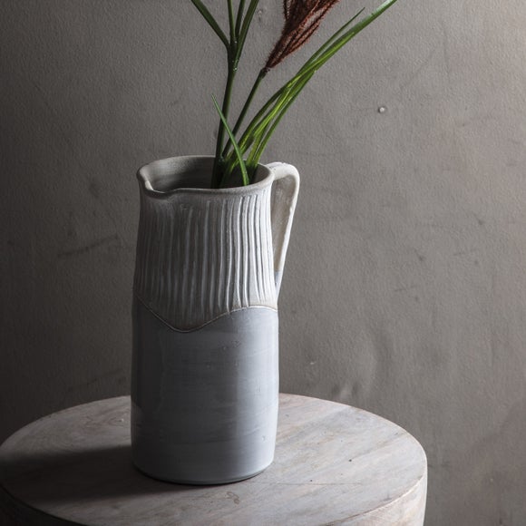 Click to view product details and reviews for Cedar Sage Moresk Texture Contrast Jug Vase.
