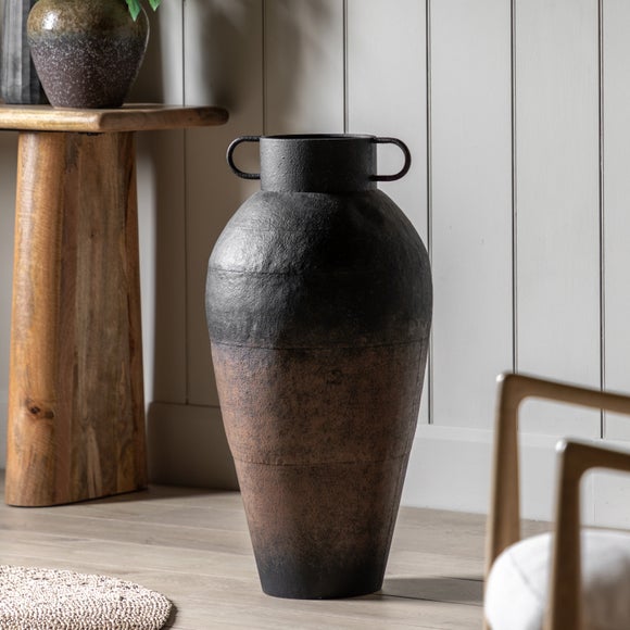 View Cedar & Sage Teide Textured Metal Urn Vase View Cedar & Sage Teide Textured Metal Urn Vase