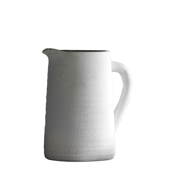 Click to view product details and reviews for Cedar Sage Stenson White Jug Vase.