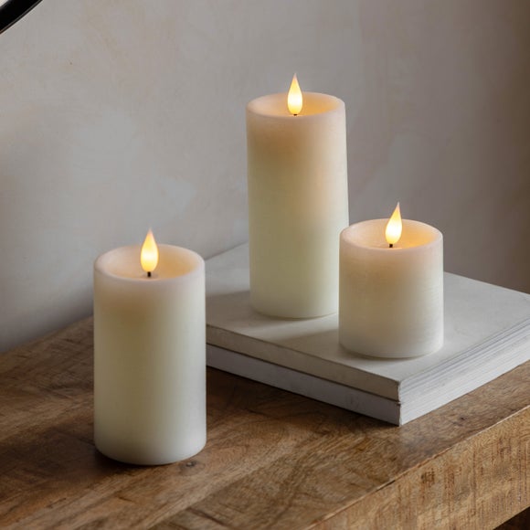 Cedar & Sage Set of 3 LED Candles