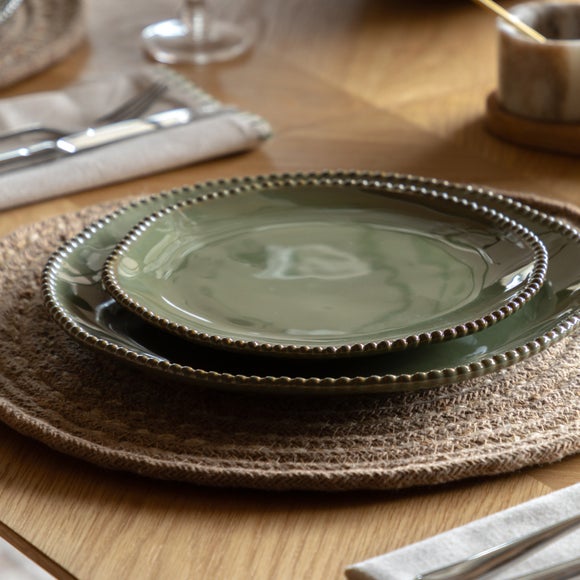 View Cedar And Sage Set Of 4 Organic Beaded Side Plates View Cedar And Sage Set Of 4 Organic Beaded Side Plates