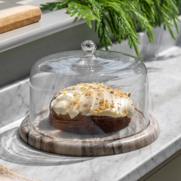 Click to view product details and reviews for Cedar And Sage Novi Marble Cake Dome.