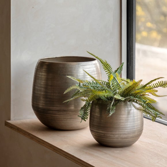 Click to view product details and reviews for Cedar Sage Set Of 2 Chatai Plant Pots.