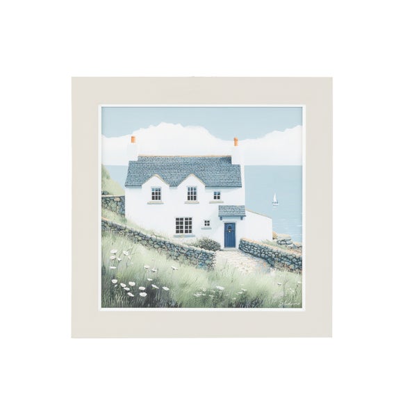 Cedar & Sage Coastal Cottage Framed Print