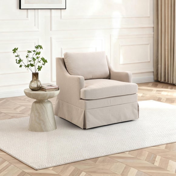 Zella Loose Cover Look Flatweave Accent Chair