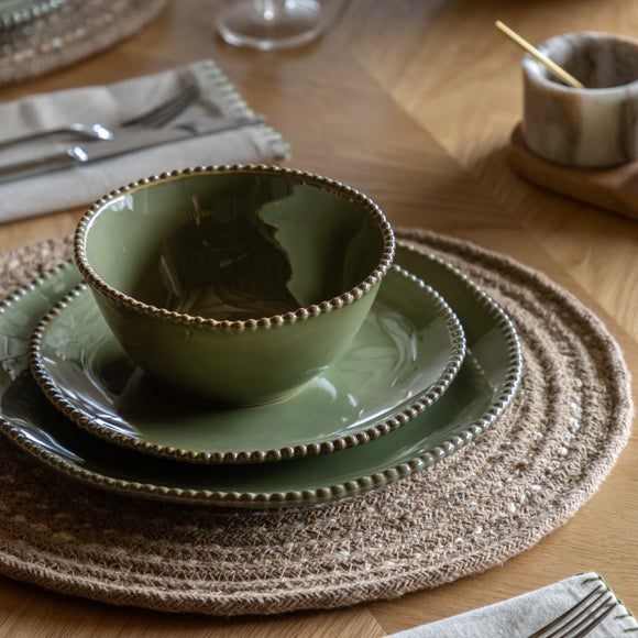 Cedar & Sage Set Of 4 Organic Beaded Bowls