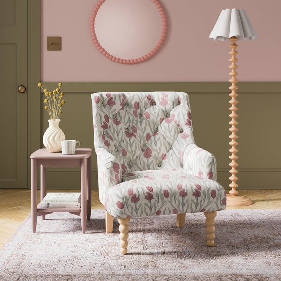 Arianna Tulip Print Occasional Armchair