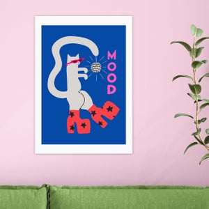 East End Prints Mood Cat Print