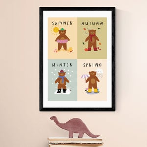 East End Prints Bear And Seasons Print