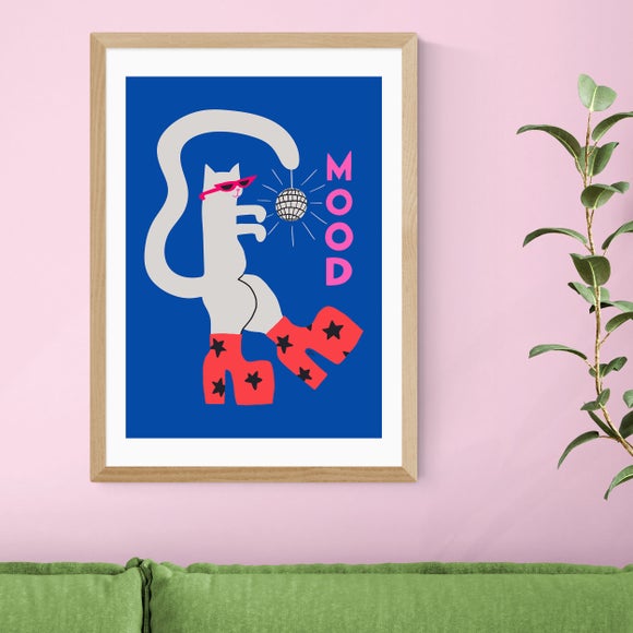 East End Prints Mood Cat Print
