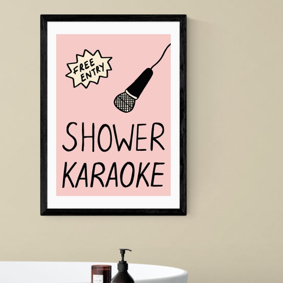 East End Prints Shower Karaoke Print