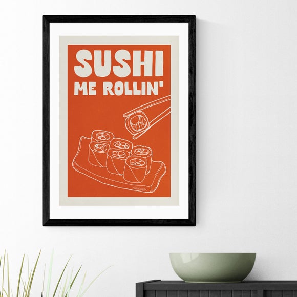 East End Prints Sushi Me Rollin Print